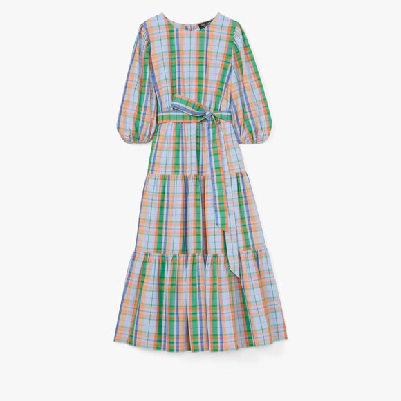 Kate Spade Sunshine Madras Lawn Midi Dress - Picture 3 of 6
